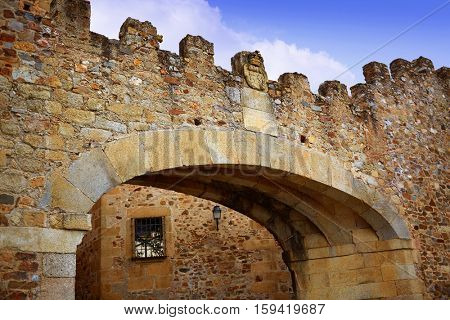 Caceres Arco de la Estrella Star arch in Spain entrance to monumental city