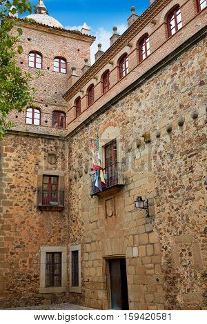 Romero Moctezuma house in Caceres of Spain at Extremadura image shot from the public floor