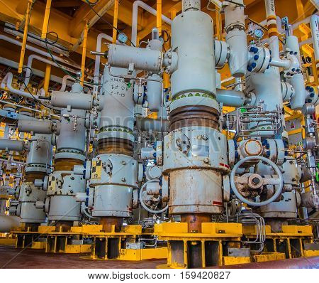 Xmas tree valve on wellhead remote platform for emergency close when emergency signal activate from very low and very high pressure.