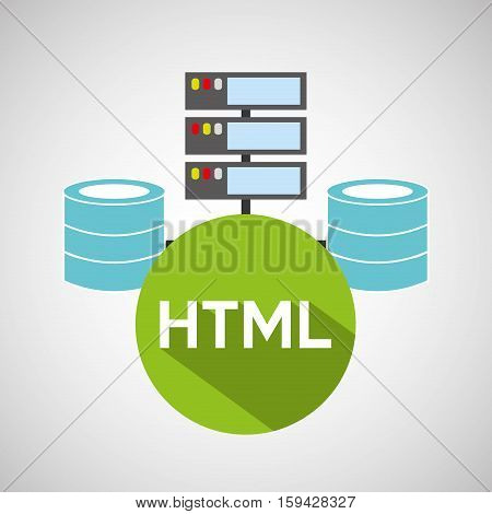 html language data base storage vector illustration eps 10