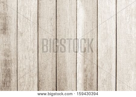 Wood plank floor painted sepia pastel. Brown top table old wooden texture background. house wall. Gray desk pattern top view. Stage white hardwood weathered. Dirty floor.
