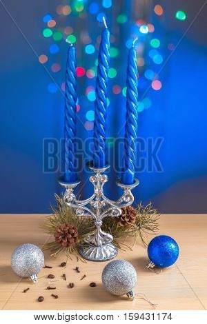 beautiful candle on a table with candles beautiful balloons