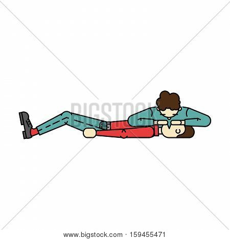 The physician provides the patient, patient first aid, CPR
