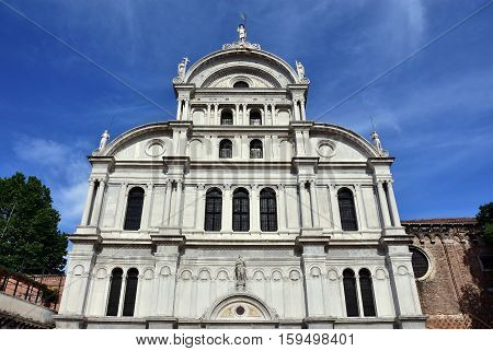 Saint Zechariah beautiful renaissance facade in Venice