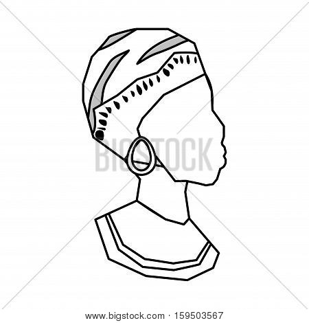 African woman silhouette icon vector illustration graphic design