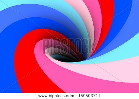 black hole multicolored background blue 3d illustration