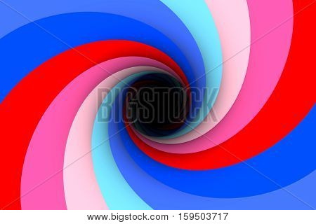 black hole multicolored background blue 3d illustration