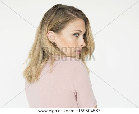 Woman Serious Studio Portrait Concept