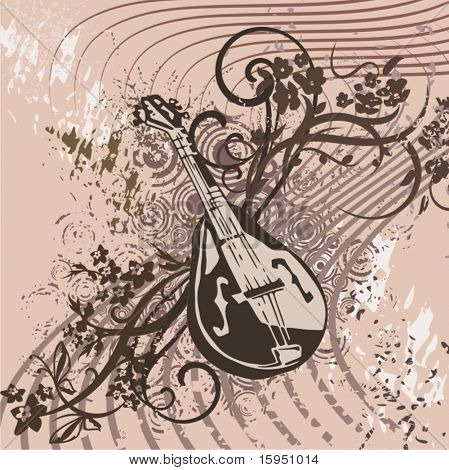 Fond grunge musique instrument.