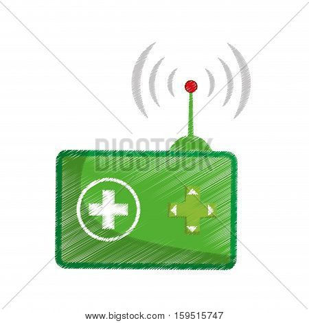 Drone robot technology icon vector illustration graphic design