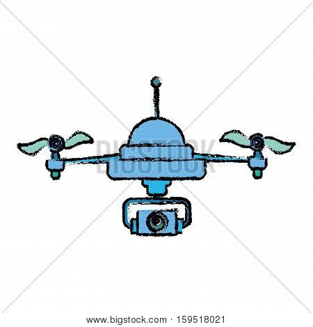 Drone robot technology icon vector illustration graphic design