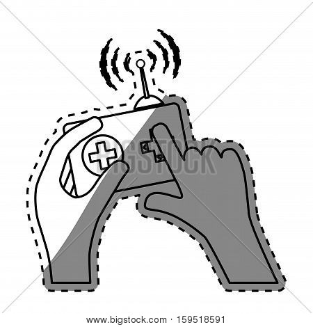 Drone robot technology icon vector illustration graphic design