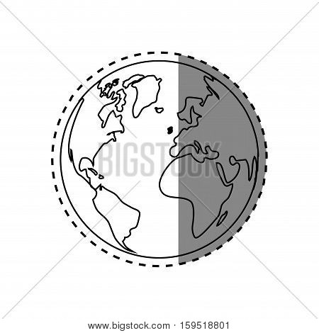 Earth world planet icon vector illustration graphic design