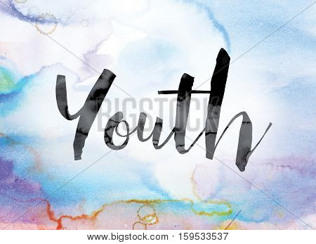 Youth Colorful Watercolor And Ink Word Art