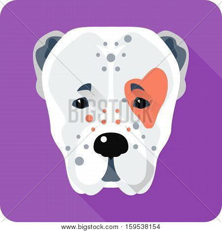 Vector head Central Asian Shepherd Dog icon flat design