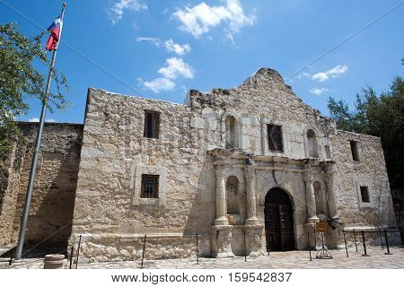 The Alamo in San Antonio Texas where the famous battle for Texas independence against Mexico took place in 1836.