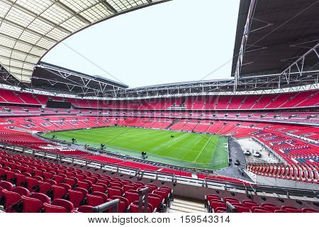 London, the UK-May 2016: view on the modern arena of Wembley