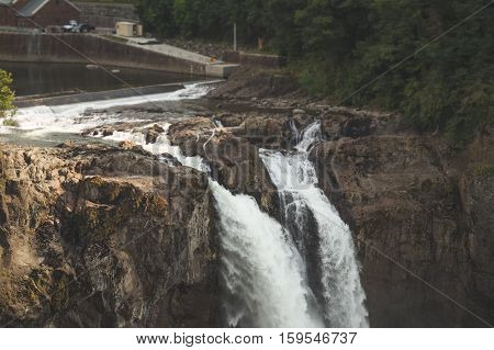 Snoqualmie Falls waterfall in Washington state, USA.