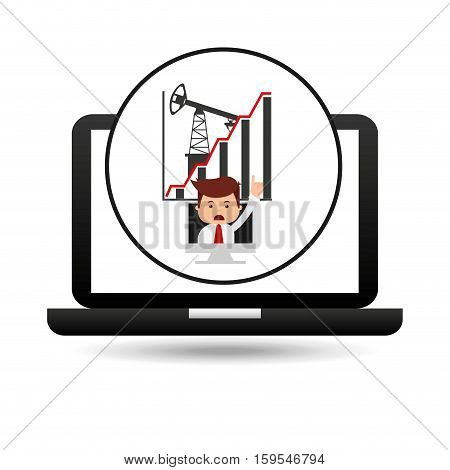 businessman oil technology refinary vector illustration eps 10