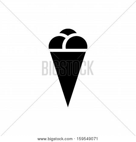 Ice cream Icon. Flat illustration isolated vector sign symbol