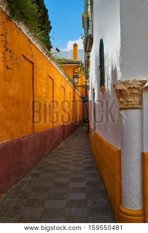 Seville Calle vida near Juderia in Andalusia Sevilla of Spain