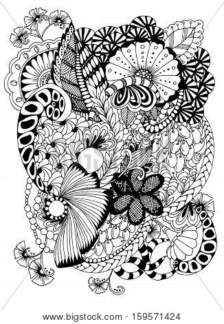 Vector illustration. Boucket of flowers. Abstract image.