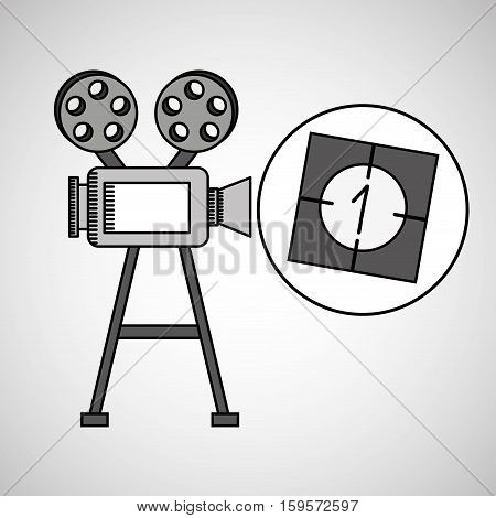 camera film vintage with movie countdown film vector illustration eps 10