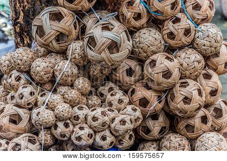 Sepak Takraw or rattan balls, famous sport in Southeast Asia