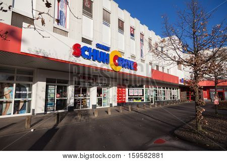 HANNOVER / GERMANY - NOVEMBER 27 2016: Siemes Schuhcenter ( shoe center ) store. Siemes Schuhcenter GmbH & Co KG based in Moenchengladbach is a family-run company in the shoe trade.