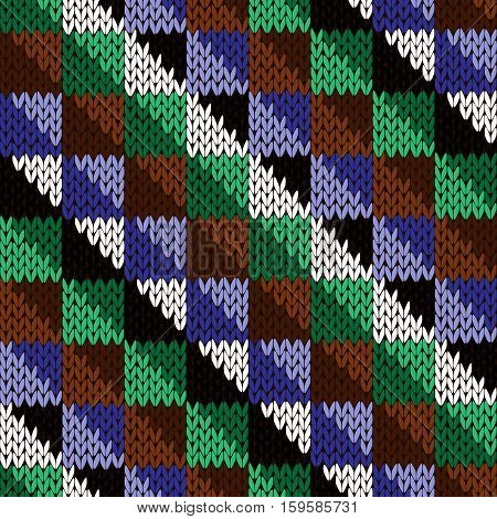 Seamless Knitted Diagonal Geometric Pattern