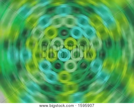 Flou rond vert