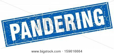pandering. square. stamp. grunge. vintage. sign. Isolated