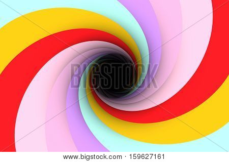 black hole multicolored background vortex 3d illustration