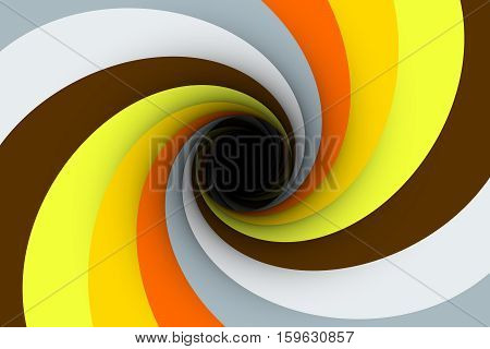 black hole multicolored background vortex 3d illustration