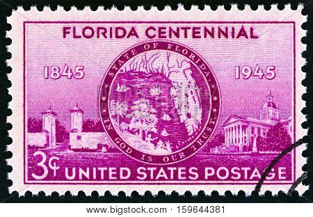 USA - CIRCA 1945: A stamp printed in USA from the 