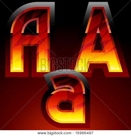 Mørke stil brændende tegn