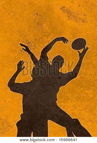 rugbyspiller hoppe fange bolden i lineout
