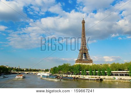 Eiffel Tower Across The Seine