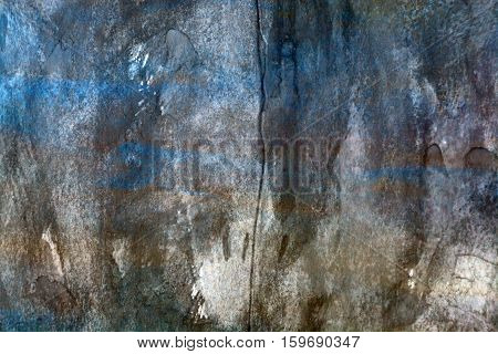 Blue Abstract grunge texture background paper art wet grunge