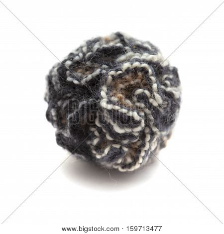 Knitted Pompom Of Variegated Yarn
