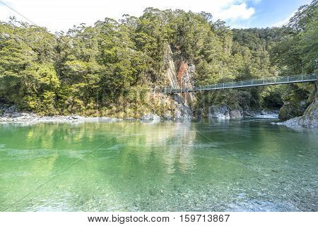 Blue pool river at Queentown New Zealand