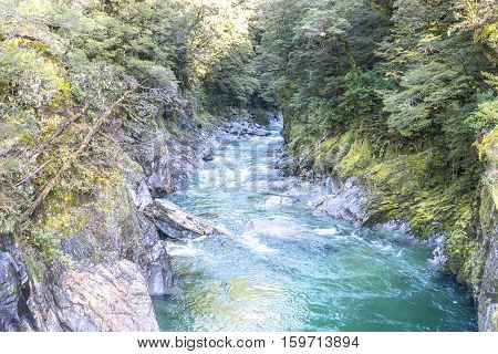 Blue pool river at Queentown New Zealand