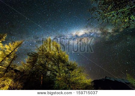 Milky way at Glentanner campsite, New Zealand