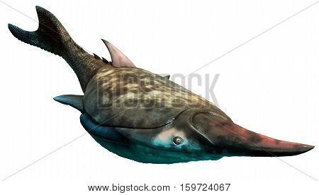 Pteraspis from the Pragian era 3D illustration