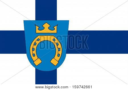 Flag Of Espoo is the second largest city and municipality in Finland.