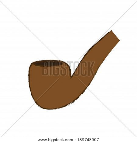 smoking pipe icon image vector illustration design