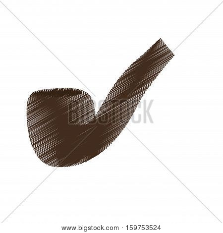 smoking pipe icon image vector illustration design