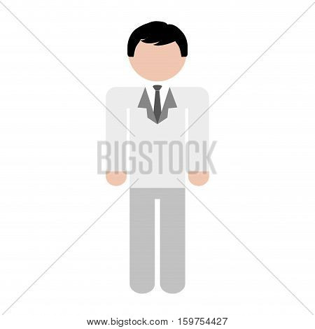 faceless man wearing suit  icon image vector illustration design
