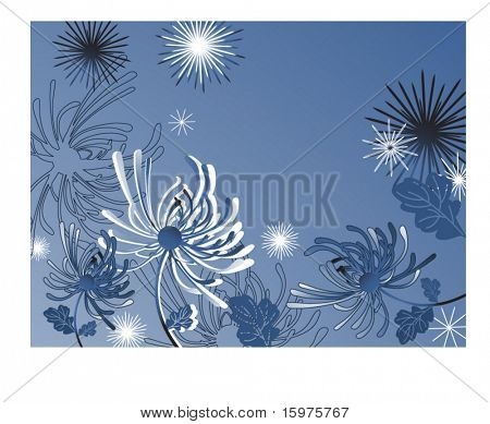 blå blomma gränsen
