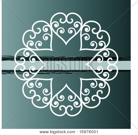 granica pasek z serca projekt blues